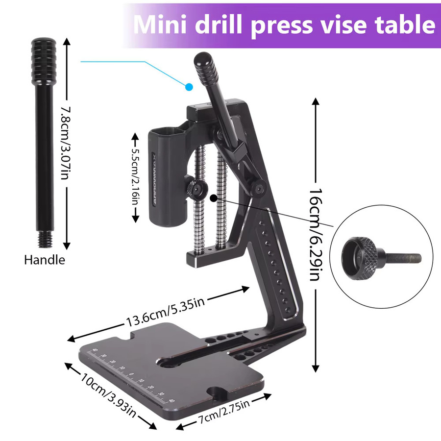 ARROWMAX Elektrische Mini-Bohrmaschine und kabelloses Handbohrerset für Metall, Holz und Kunststoff mit Tischbohrmaschine-Funktion - Bild 5