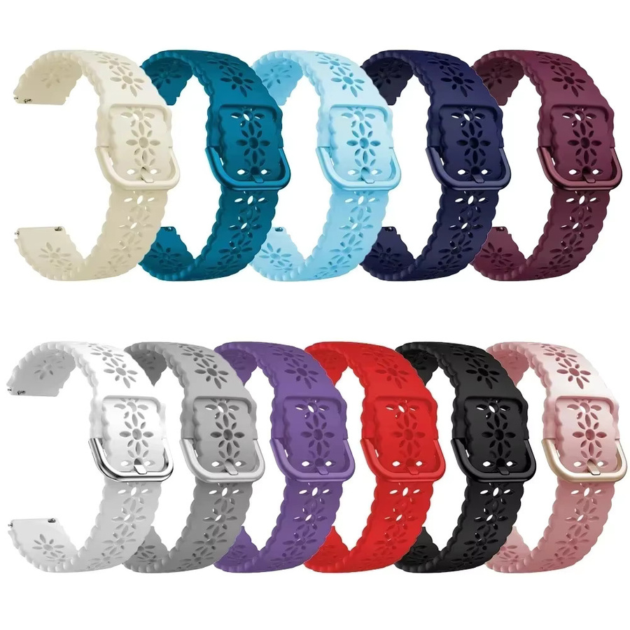 QCTOG Uhrenarmband Silikon, 18 mm, für Garmin Venu 2s, vivo active 3s, 4s, vivomove 3s - Bild 2