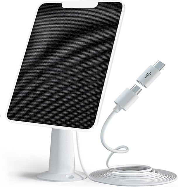 April Ample Wasserdichtes Solarpanel in Schwarz für Eufycam und Reolink Kameras - Bild 1