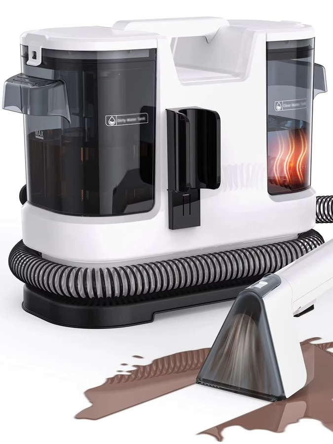 Lubluelu Handstaubsauger und Fleckenreiniger in Weiß mit 800W und 60 °C Heißwasser-Tiefenreinigung für Teppiche, Vorhänge und Tierhaare - Bild 5