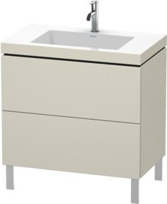 Duravit Waschtischunterschrank L-Cube c-bonded in Tau matt mit 2 Auszügen, B/T: 80 x 48 cm - Bild 1