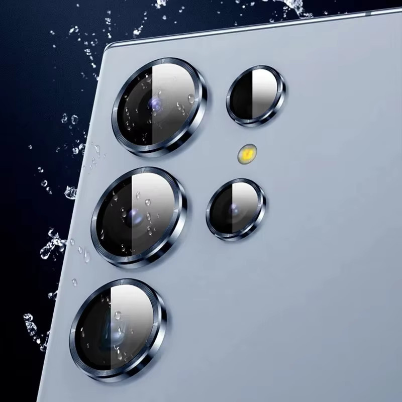 Metall-Kameraobjektivschutz aus gehärtetem Glas für Samsung Galaxy S26 S25 S24 S23 Ultra Plus in Transparent und Gold - Bild 2