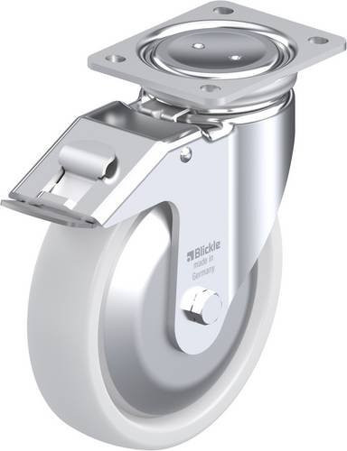 Blickle Lenkrolle LUH-SPO 201K-FI-FA mit Feststeller in Silber, Rad-Durchmesser: 20 cm, Tragfähigkeit: 1000 kg - Bild 1