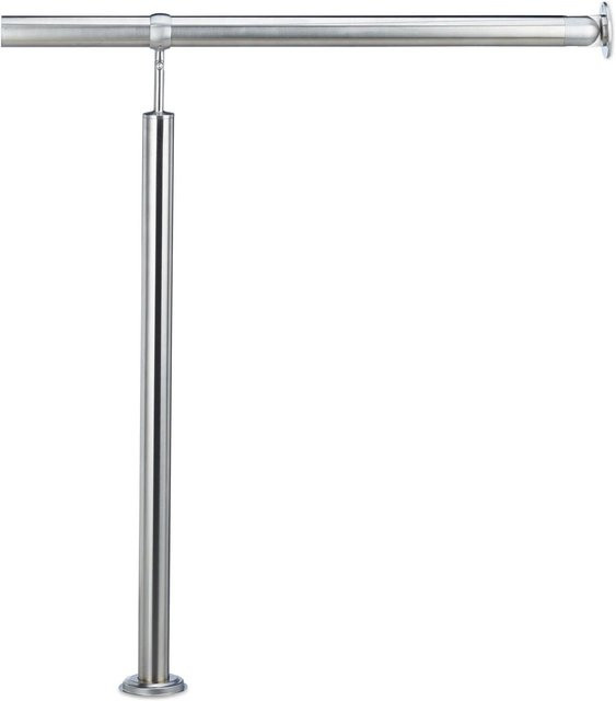 Witterungsbeständiges Treppengeländer von Relaxdays aus Edelstahl in Silber, Breite: 80 cm - Bild 1