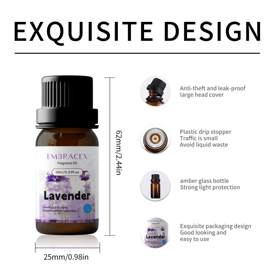 Ätherisches Lavendelöl von EMBRACEX mit Amber-Note, 10 ml - Bild 3