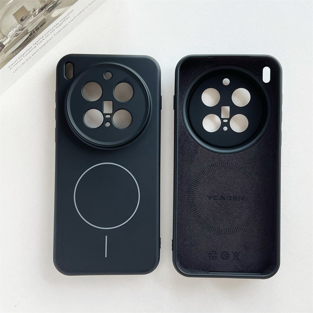 Magnetische Silikon Hülle für Vivo X300 Ultra, X200 Pro und X300S mit MagSafe Unterstützung für kabelloses Laden in Grau und Schwarz - Bild 1