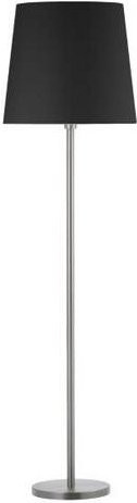 Brumberg Stehlampe Modern in Schwarz und Silber mit Stoffschirm und E27 Fassung - Bild 1