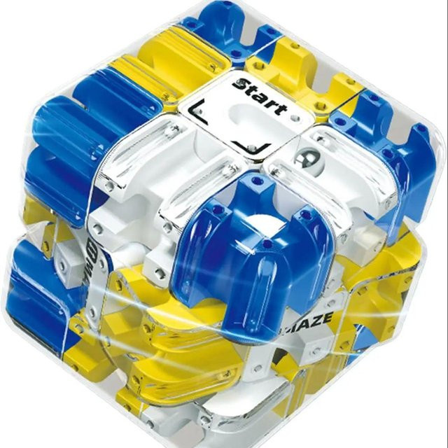 Linyi toy Labyrinth Kugel Würfel Puzzle blau - Bild 1