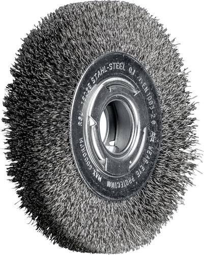 PFERD TOOLS Rundbürste RBU ungezopft aus Stahl-Draht mit 0,30 mm Drahtstärke, Durchmesser: 150 mm, Breite: 25 mm - Bild 1