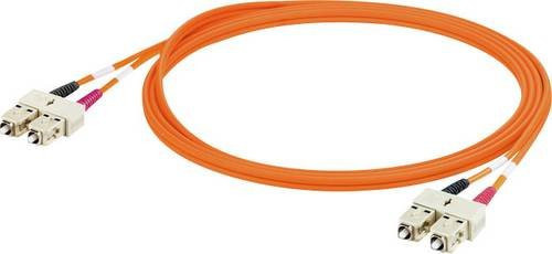 Weidmüller Glasfaser LWL Anschlusskabel Orange, Länge: 2,00 m, 1x SC-Stecker auf 1x SC-Stecker - Bild 1