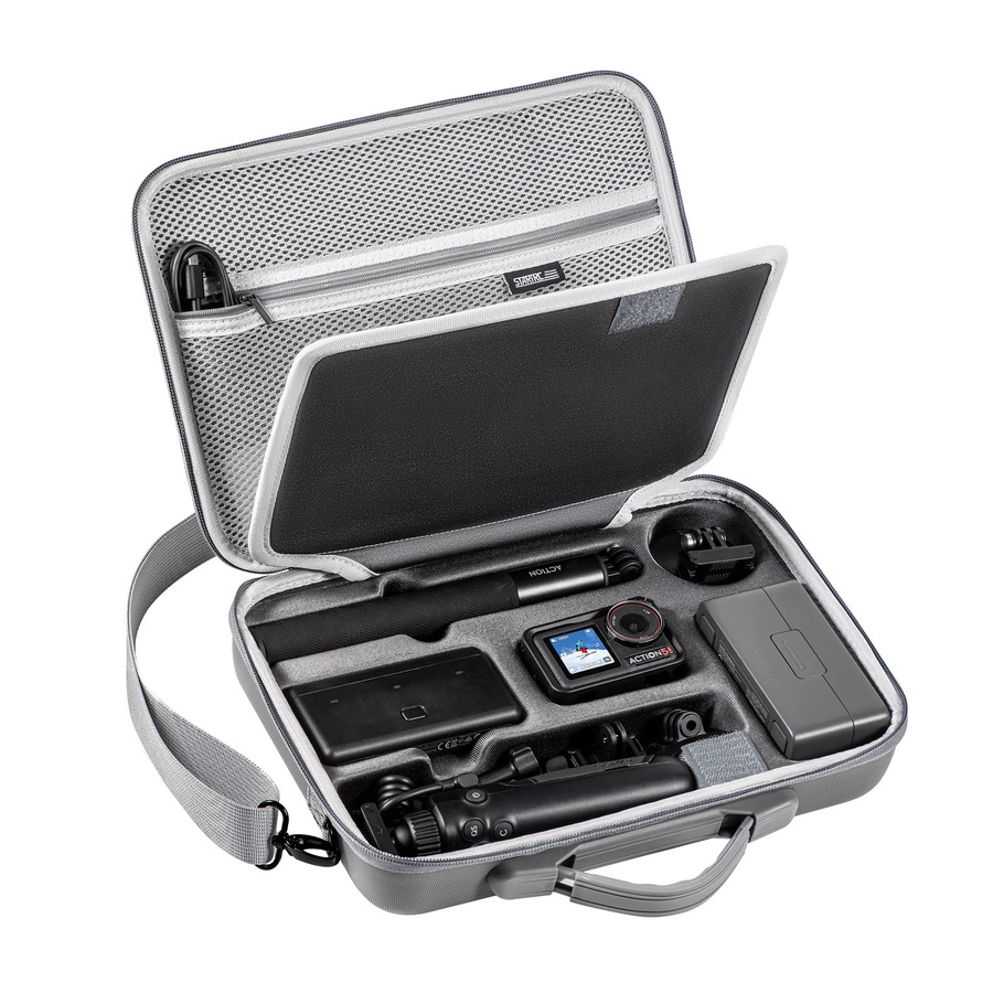 DJI Action 5 Pro Tragetasche in Grau für Adventure Combo und DJI MIC 2 Zubehör - Bild 6