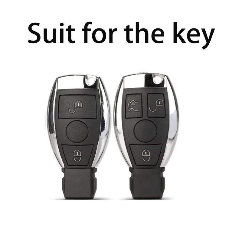 ICAR Autoschlüssel Abdeckung in Schwarz für Mercedes Benz A B C E Klasse GLS GLA GLK GLC CLS CLA AMG W204 W205 W212 W463 W176 - Bild 2