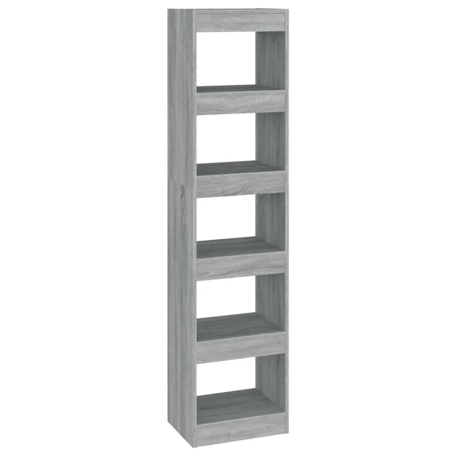 vidaXL Bücherregal und Raumteiler in Grau Sonoma, B/T/H: 40 x 30 x 166 cm - Bild 2