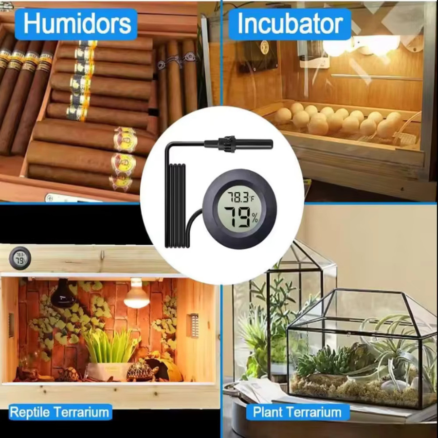 Gaqqee Digitales Thermometer-Hygrometer mit 1,5 Meter Sonde für dein Aquarium, Schwarz - Bild 5