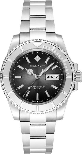 Gant Herrenuhr Watertown, Quarz, Edelstahl, 41 mm, Schwarz, 10 ATM - Bild 1