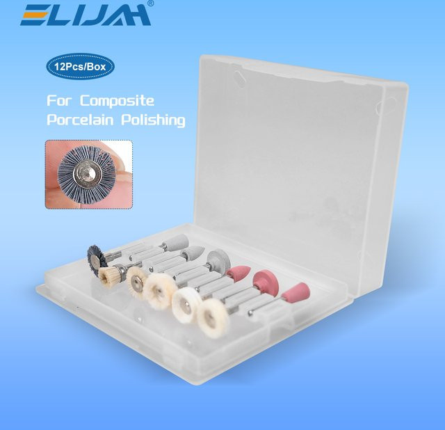 Denspay Dental Polier-Kit, 12 Teile, RA 2,35mm, für Porzellan und Zähne - Bild 1