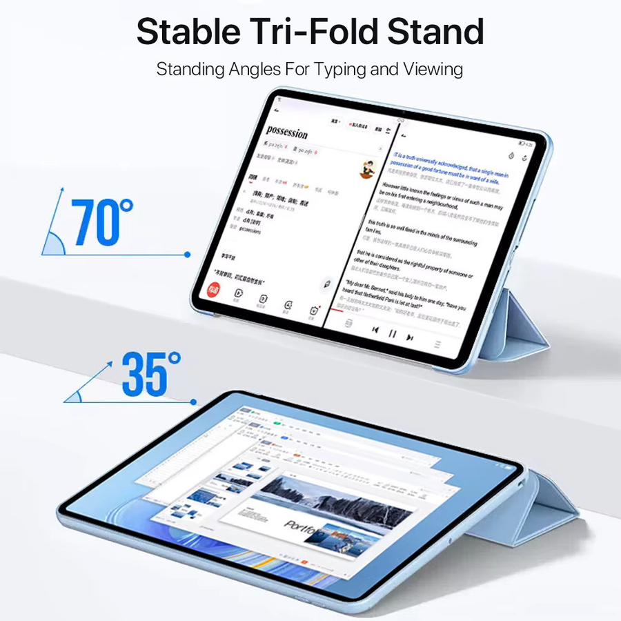 Samsung Galaxy Tab A9+ Hülle mit Klappständer aus weichem TPU in Grün - Bild 2