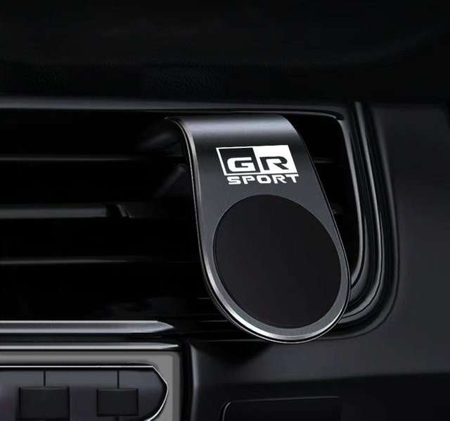 Magnetischer L-förmiger Smartphone-Halter in Schwarz für Toyota GR Sport Gazoo Racing Yaris 86 Corolla Hilux Supra C-HR Zubehör - Bild 1