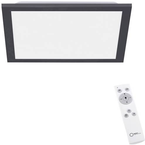 Just Light FLAT LED-Deckenleuchte dimmbar mit Fernbedienung und CCT-Lichtmanagement, Schwarz/Weiß, B/T/H: 29,5 x 29,5 x 6,5 cm - Bild 1