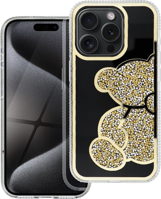 Teddy Bear Hülle für Apple iPhone 17e und iPhone 16e in Gold und Schwarz - Bild 1