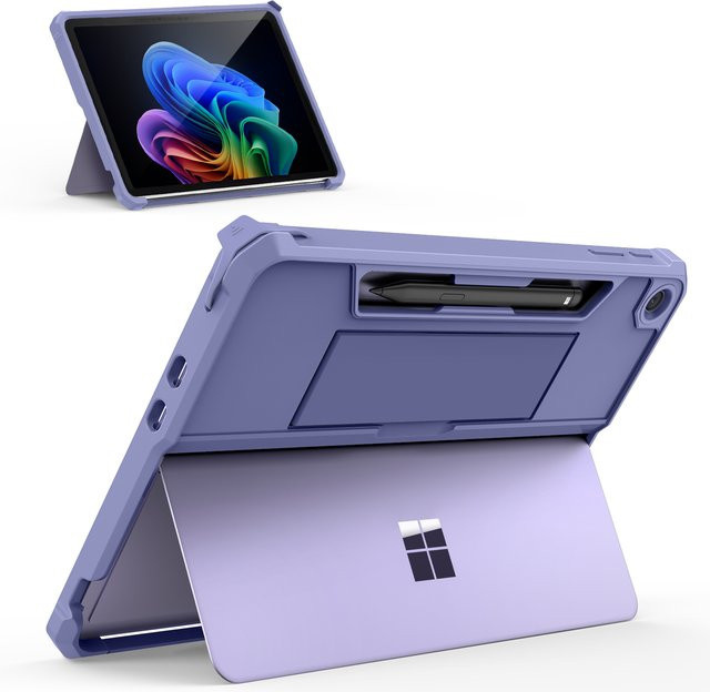 Robuste All-in-One Schutzhülle für Microsoft Surface Pro 12 Zoll 2025 mit Stifthalter und Handschlaufe in Blau von dadanism - Bild 1