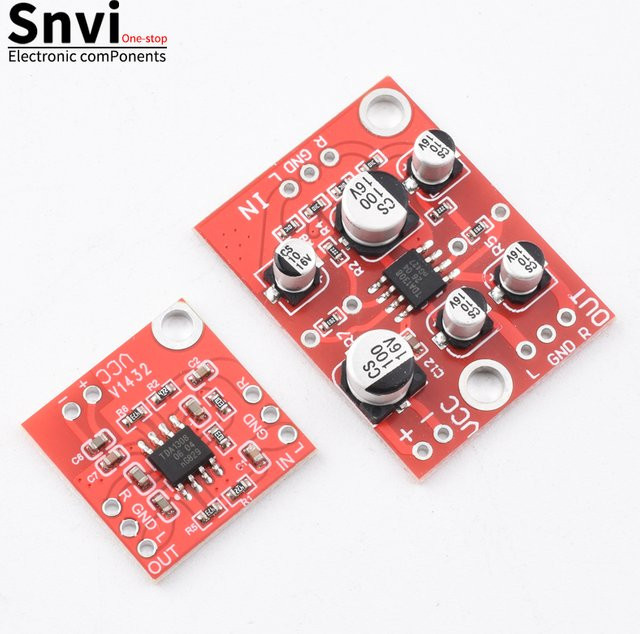 SNVI TDA1308 Kopfhörer-Leistungsverstärkermodul Audio-Vorverstärker Stereo-Soundplatine in Rot - Bild 1