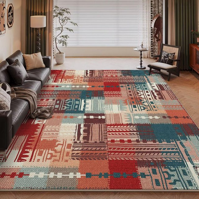 America Carpets Großer Wohnzimmer Teppich im Bohemian Design, Weich und Rutschfest, Multicolour, B/T: 200 x 300 cm - Bild 1