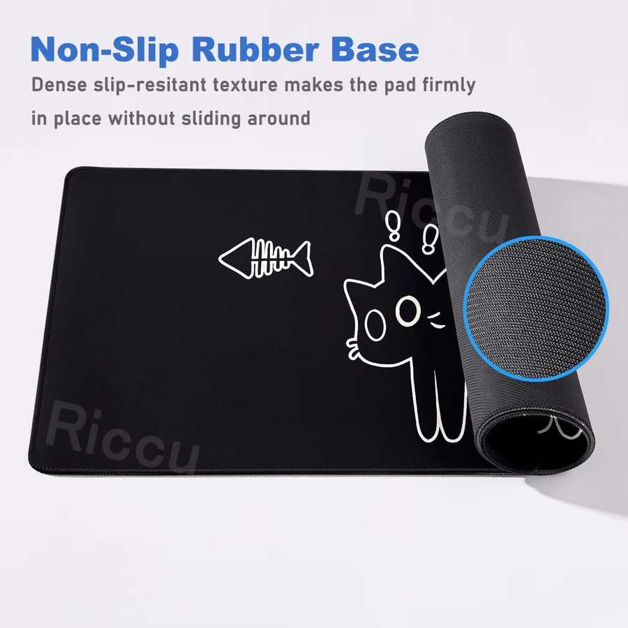 Riccu Gaming-Mauspad Süße Katze XXL Schwarz - Bild 2
