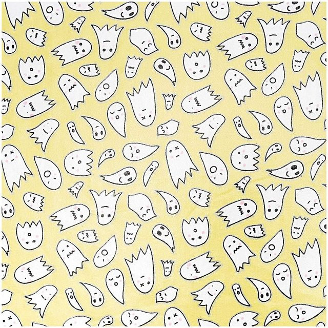 Rico Design Stoffgeister gelb-silber beschichtet B: 25 cm, H: 70 cm - Bild 1