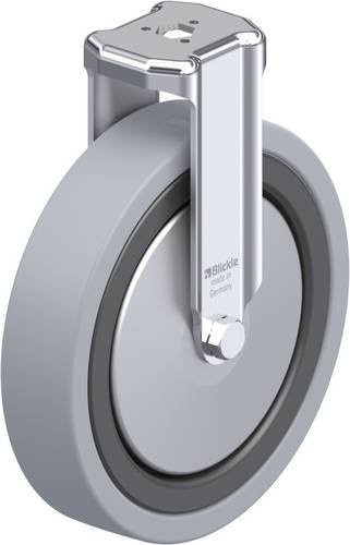 Blickle Bockrolle BKRA-VPA 150K-FA in Schwarz und Grau aus Stahl mit einem Rad-Durchmesser von 150 mm und einer Tragfähigkeit von max. 110 kg - Bild 1