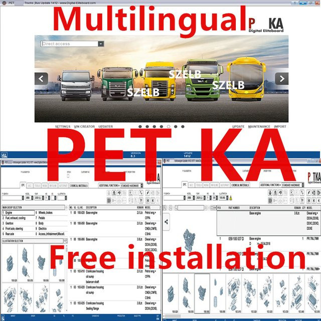 PETKA Autoreparatur-Software Gruppenfahrzeug-Elektronikteilekatalog für Audi, VW, SEAT, Skoda - Bild 1