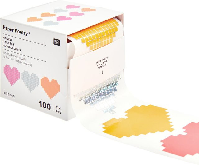 Rico Design Paper Poetry Sticker Herzen auf der Rolle - Bild 1