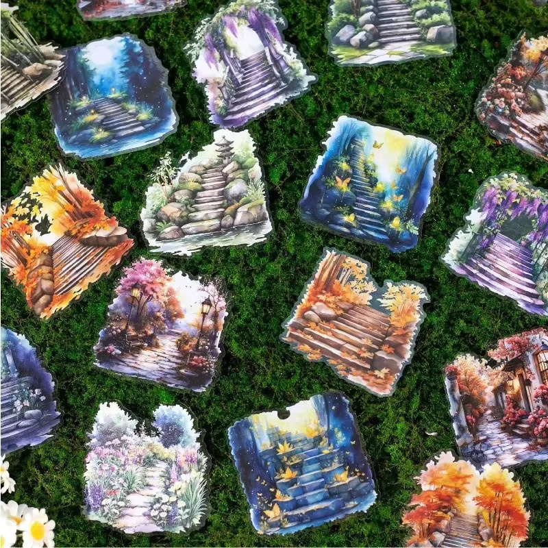 10 Stück dekorative Natur Aufkleber von leaffei in Multicolour für DIY, Scrapbook und Verpackung, B: 15,5 cm, H: 9,5 cm - Bild 2