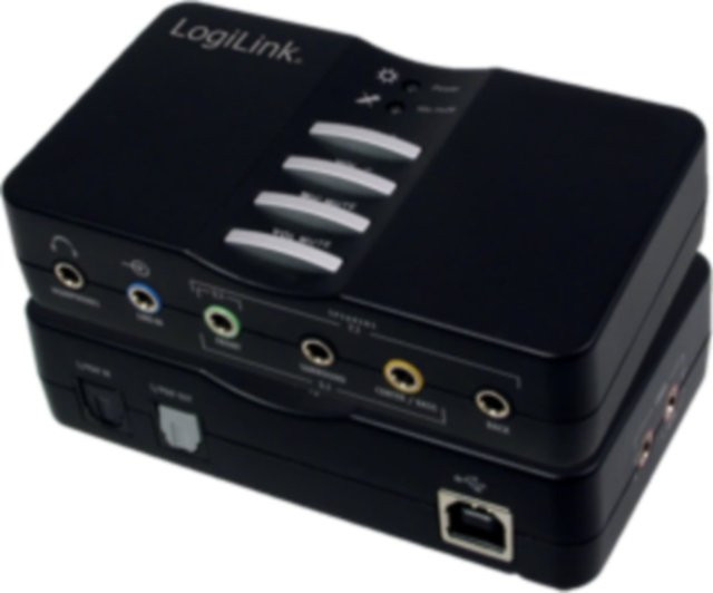 LogiLink UA0099 USB Sound Box 7.1 8-Kanal Soundkarte in Schwarz mit USB-A Anschluss - Bild 1