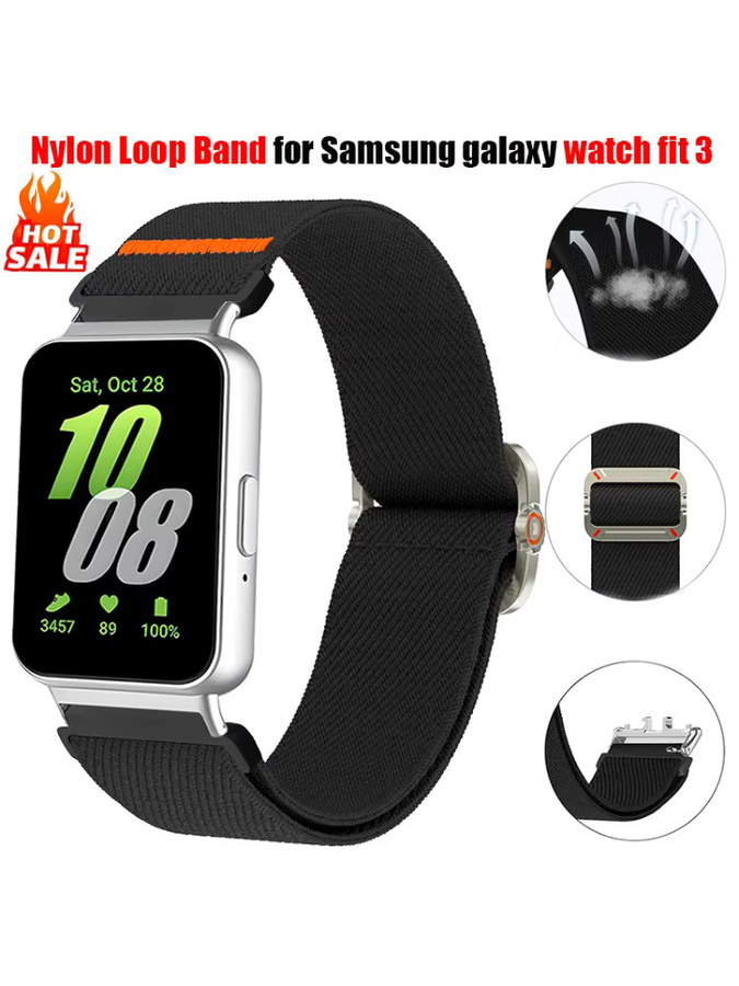 CAOWTAN Uhrenarmband Nylon, Samsung Galaxy Watch Fit 3, Unisex - Bild 5