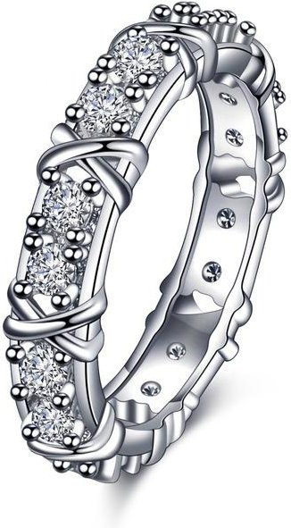POMOiii Ring, 925 Silber, Gold, Zirkonia, Damen - Bild 1