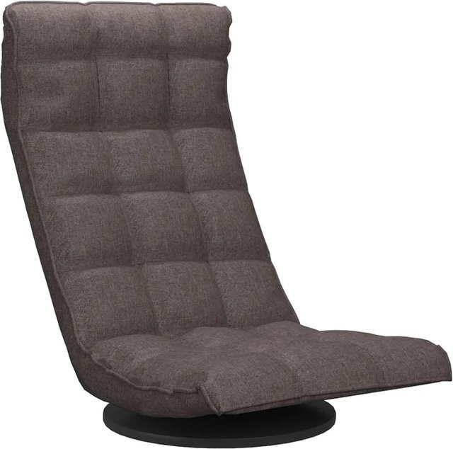 vidaXL Bodenstuhl drehbar in Taupe aus Stoff mit Metallrahmen - Bild 1