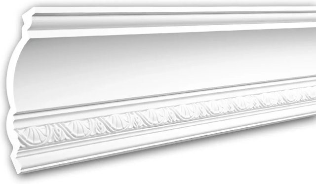 PROFHOME Eckleiste aus Polyurethan als Deckenleiste und Stuckleiste in Weiß, B/H/T: 200 x 13,2 x 17,5 cm - Bild 1