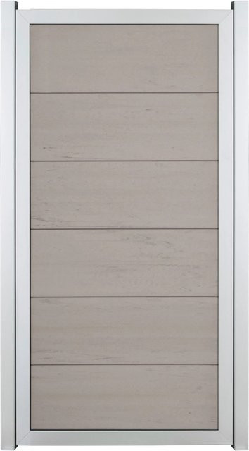 GroJaViento Zaunelement Bi-Color in Sand mit silbernem Rahmen, B/H: 90 x 180 cm - Bild 1
