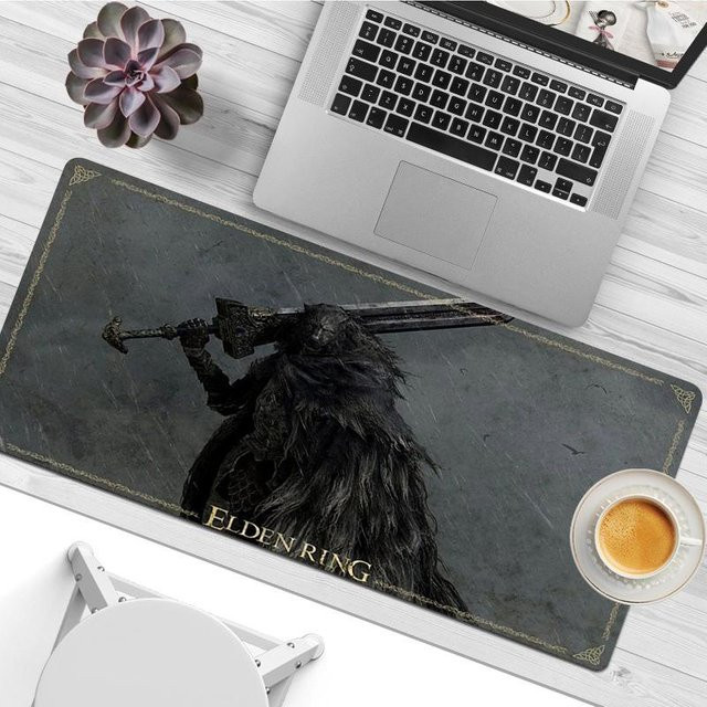 Elden Ring Gaming Laptop Schreibtisch Matte Mauspad in Grau, B/T: 90 x 40 cm, Höhe: 0,3 cm - Bild 1
