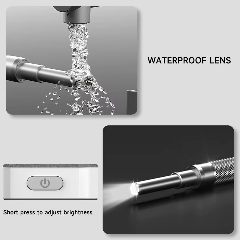 VISHRT Digitales Otoskop mit 5 Zoll IPS-Bildschirm, HD 1080P Video-Ohrreiniger mit 3,9mm Kamera und 6 LEDs - Bild 4