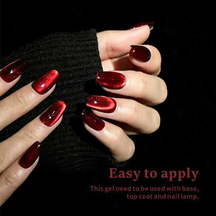 4 Seasons Classic Red Cat Eye Gel, Rot, schimmernd - Bild 6