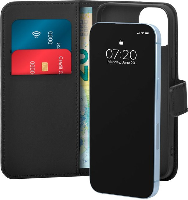 Apple Case Wallet Stand für iPhone 14, Schwarz - Bild 1