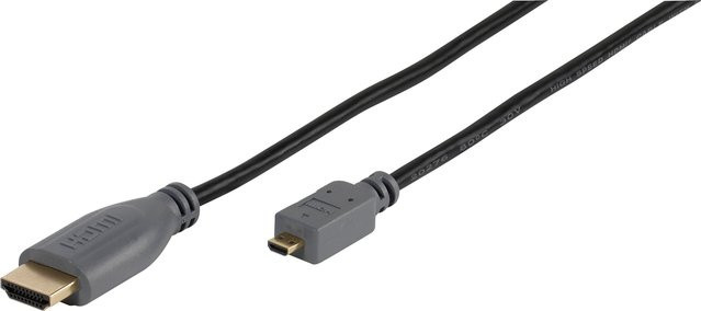 Vivanco Micro High Speed HDMI-Kabel mit Ethernet in Schwarz, Länge: 1,5 m - Bild 1