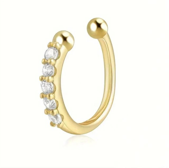 FashionFlair Nasenring, Diamant, Zirkonia, 925 Silber, Unisex - Bild 1