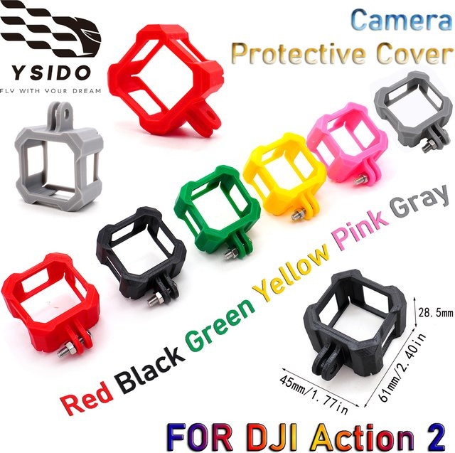 YSIDO Silikon Schutzhülle für DJI Action 2 Action-Kamera in Gelb - Bild 1