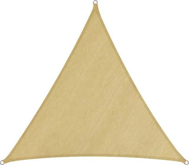 Tectake Sonnensegel dreieckig mit UV-Schutz 50+, beige, B/B/B: 400 x 400 x 400 cm - Bild 1