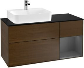 V&B Waschtischunterschrank Finion in Anthrazit, Breite: 120 cm, Tiefe: 50,1 cm, Höhe: 50,1 cm - Bild 1
