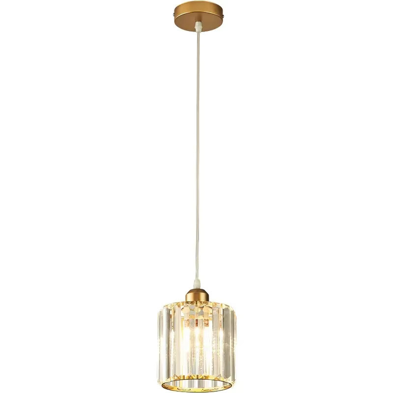 TRAZOS Moderne Kristall-Hängelampe in Gold/Messing für Schlafzimmer, Bar und Restaurant - Bild 3
