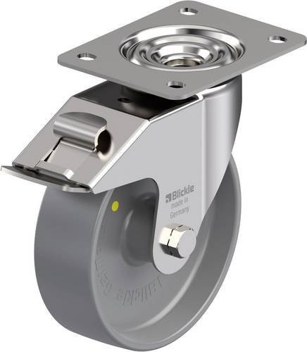 Blickle LEX-PO 160G-FI-ELS Edelstahl-Lenkrolle in Silber mit Rad-Durchmesser 160 mm und einer Tragfähigkeit von 300 kg - Bild 1